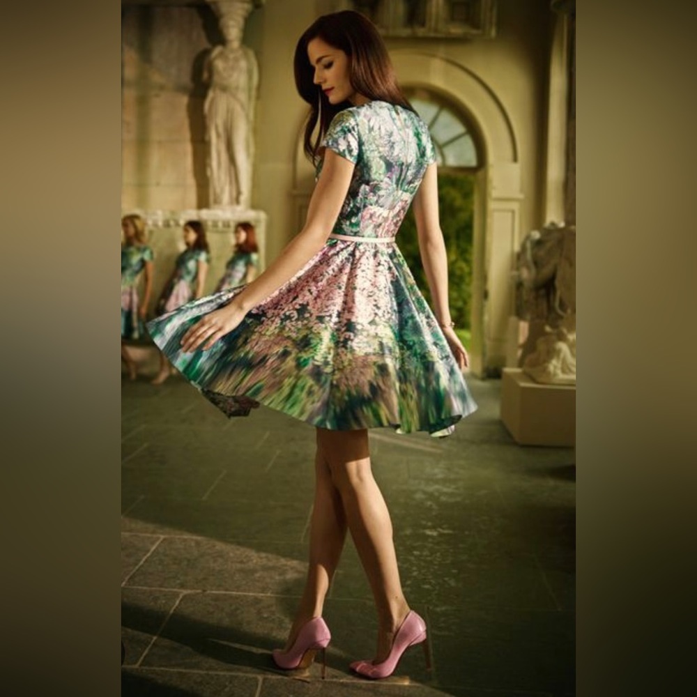 NEW Ted Baker London Dixee Glitch Skater Dress Size 1 (US4)